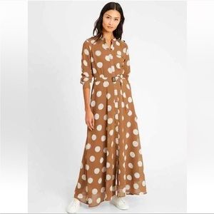 Banana Republic Petite Heritage Sheer Maxi Shirtdress